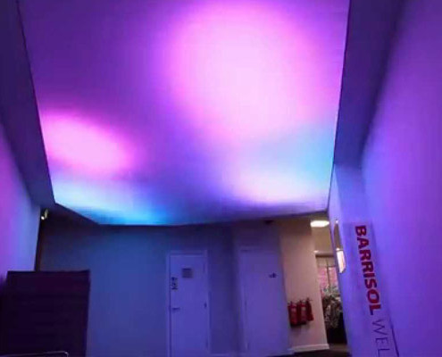 Barrisol Welch Virgin Media Ceiling Lighting