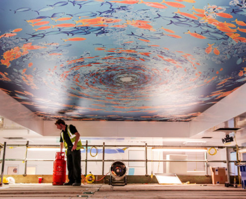 Barrisol Welch Printed Stretch Ceiling Installations