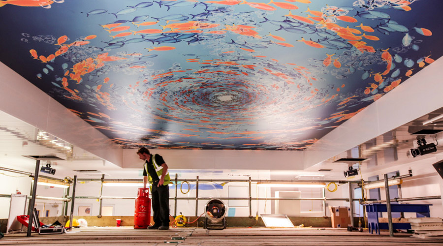 Barrisol Welch Printed Stretch Ceiling Installations