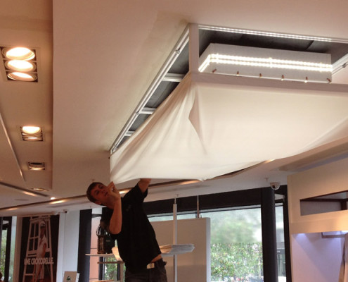 Barrisol Lighting Installations For Retail