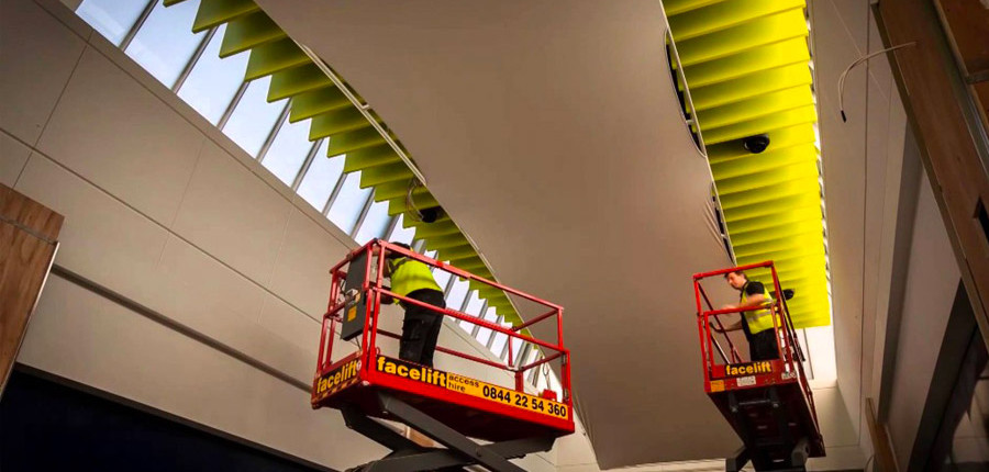 Barrisol Welch Shopping Centre Acoustic Ceiling Installations