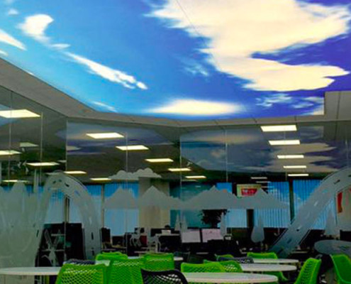 Barrisol Illuminated Sky Print Ceiling