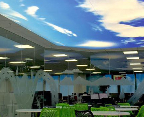 Vauxhall Head Office Printed Ceiling Installation